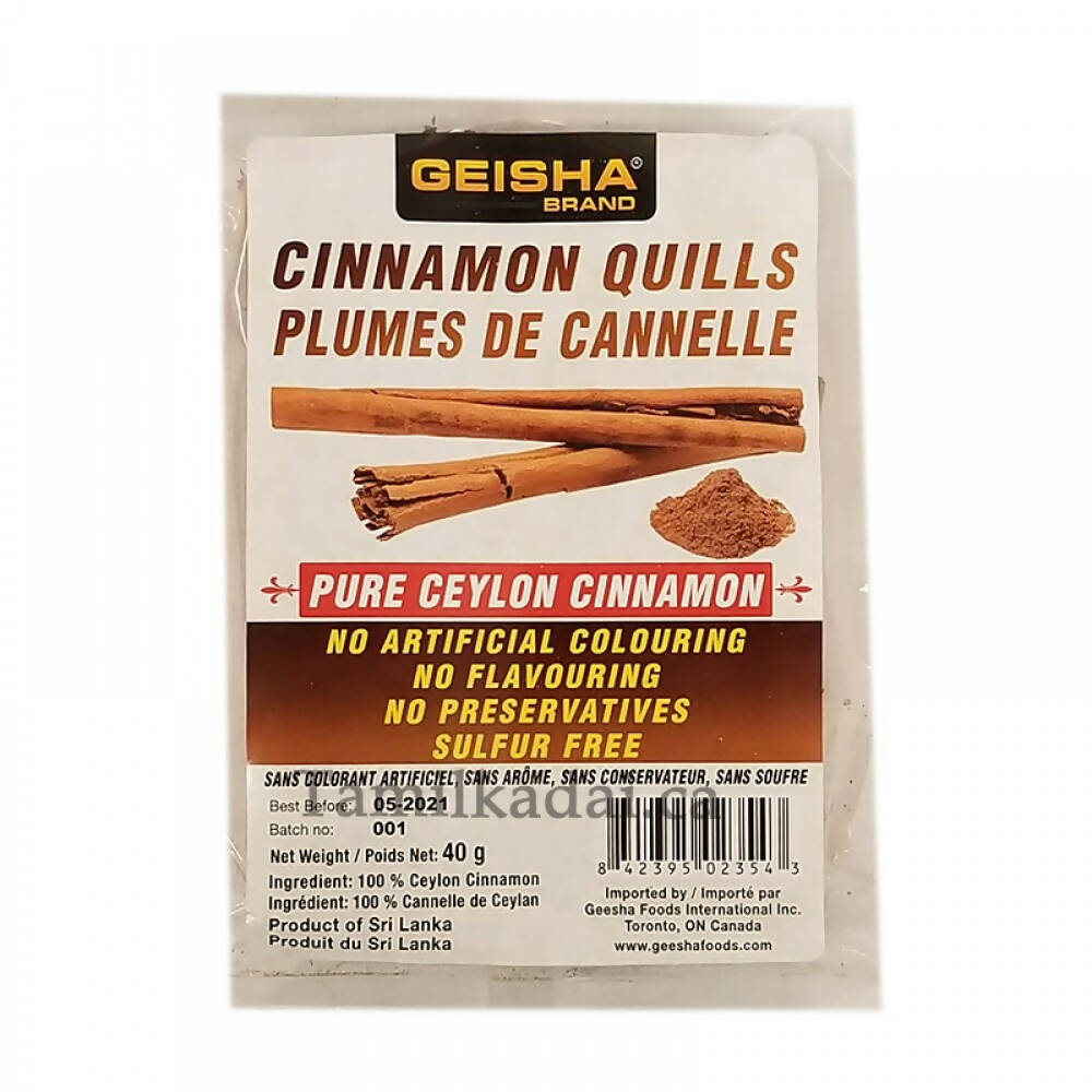 Cinnamon Quills (40g) - Geisha - கறுவா பட்டை